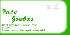 mate gombas business card